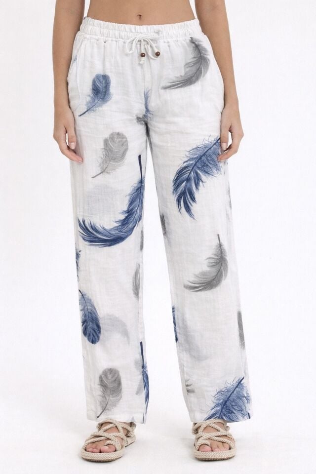 %100 Pamuklu Müslin Kumaştan pantalon