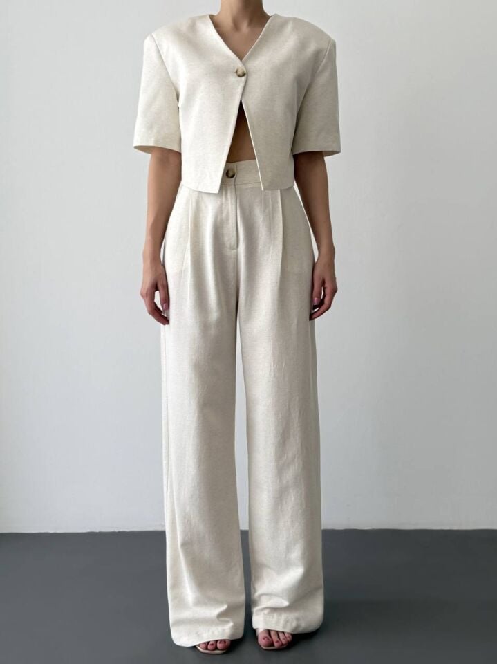 ETİKET DETAYLI PALOZZO PANTALON