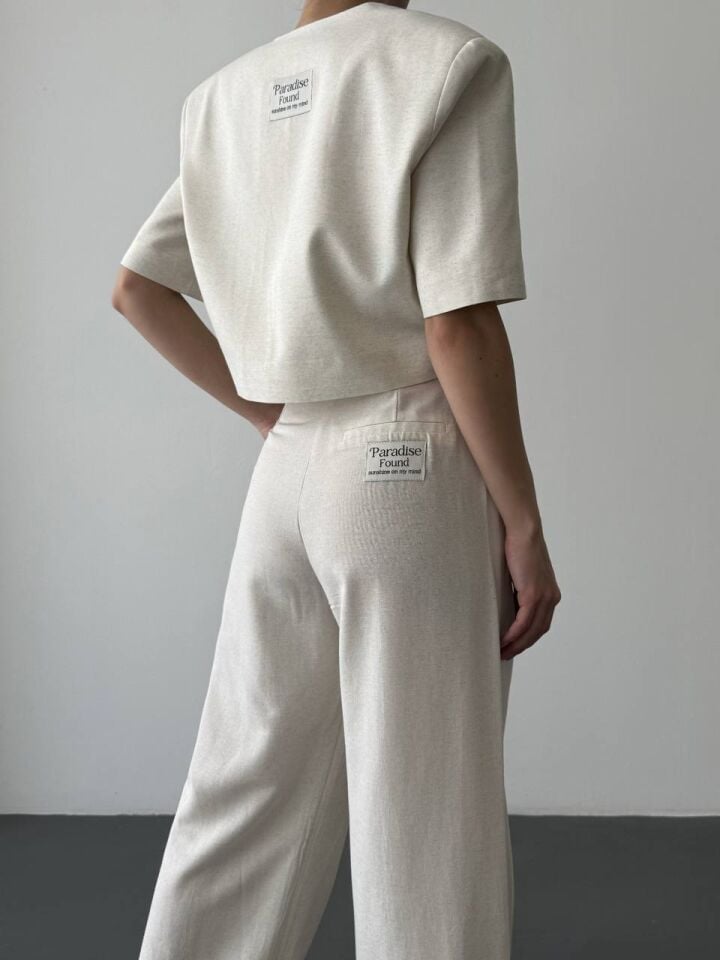ETİKET DETAYLI PALOZZO PANTALON