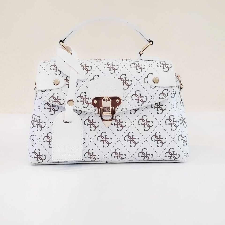 BEYAZ KADIN EL VE OMUZ ÇANTASI