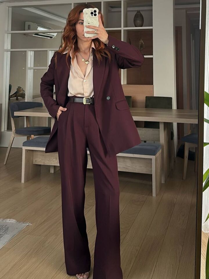 İkili Kadın Takım Elbise (Pantalon Ceket)