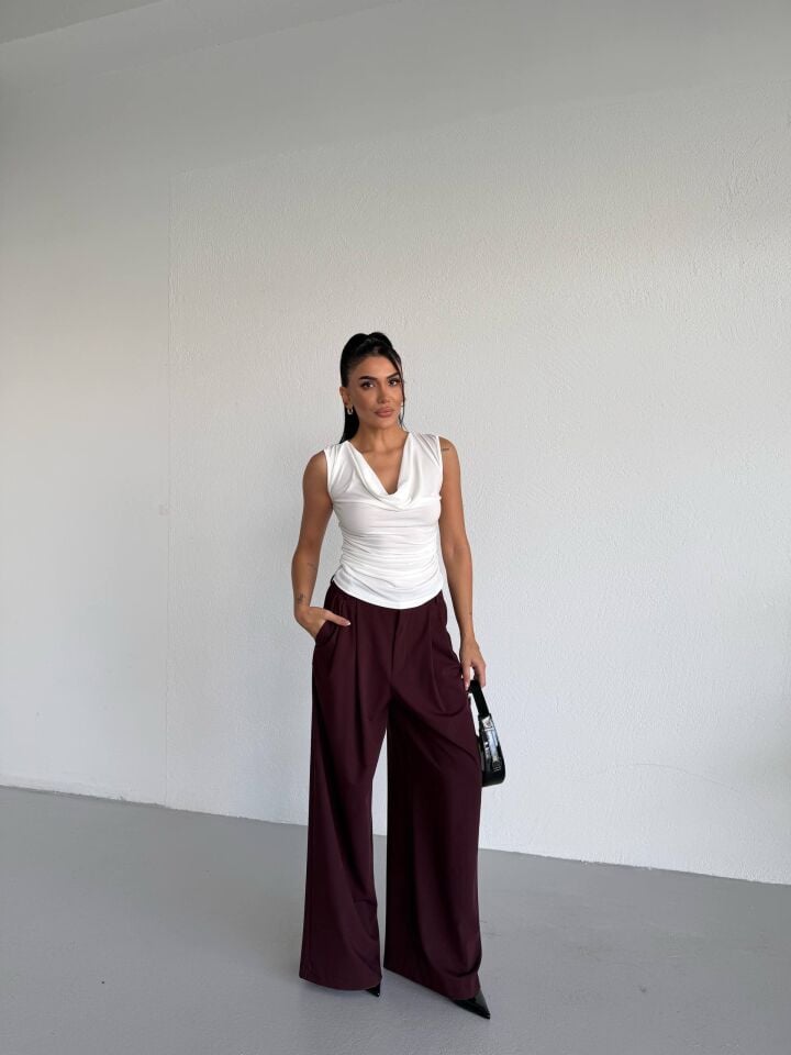 Sandy Degaje Yakalı Bluz